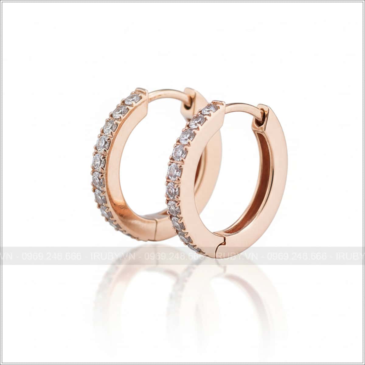 Đôi bông tai KC dáng hoop cổ điển – IRBTKC 028