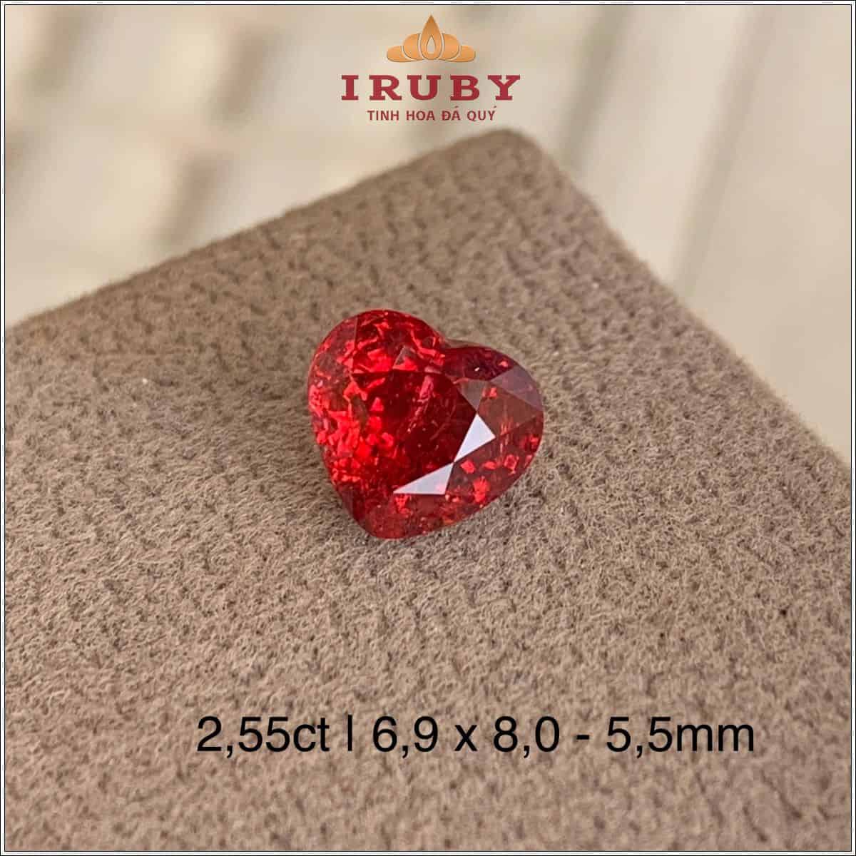 Đá Spinel đỏ trái tim tự nhiên 100% 2,55ct - IRDI55 26133255 Đá Spinel đỏ trái tim tự nhiên 100% 2,55ct - IRDI55 26133255
