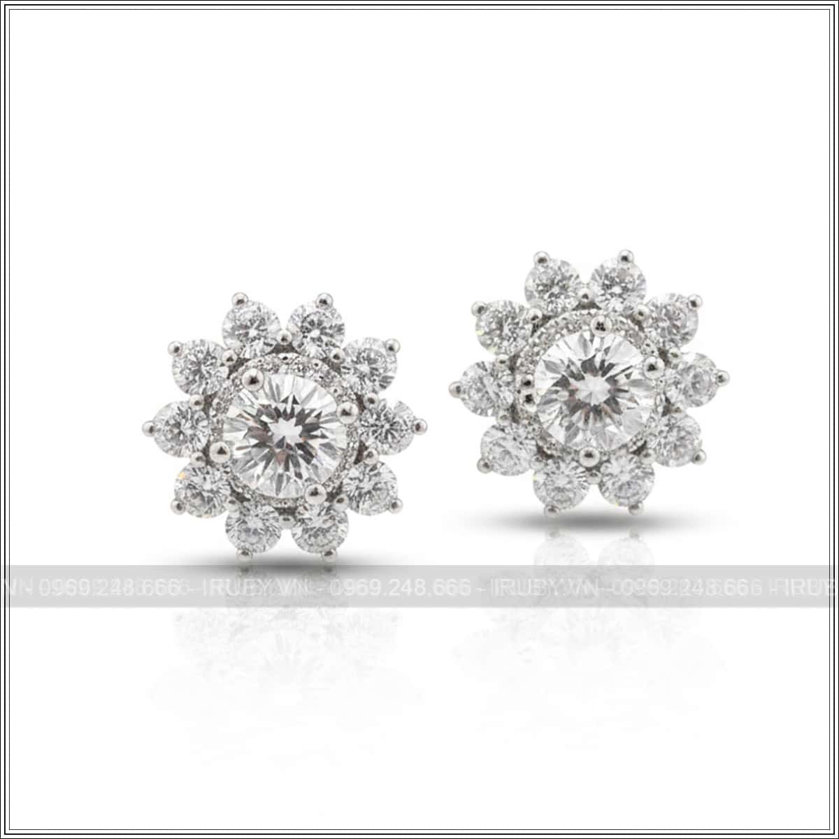 Đôi bông tai KC thiết kế hoa tuyết – IRBTKC 027