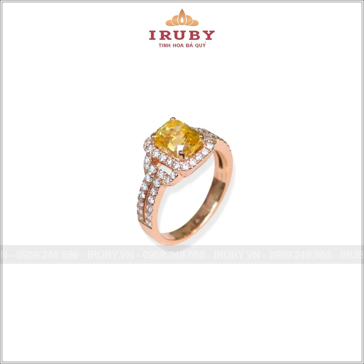 Nhẫn nữ Sapphire vàng 2,57ct kết kim cương thiên nhiên – IRYS46 251228257
