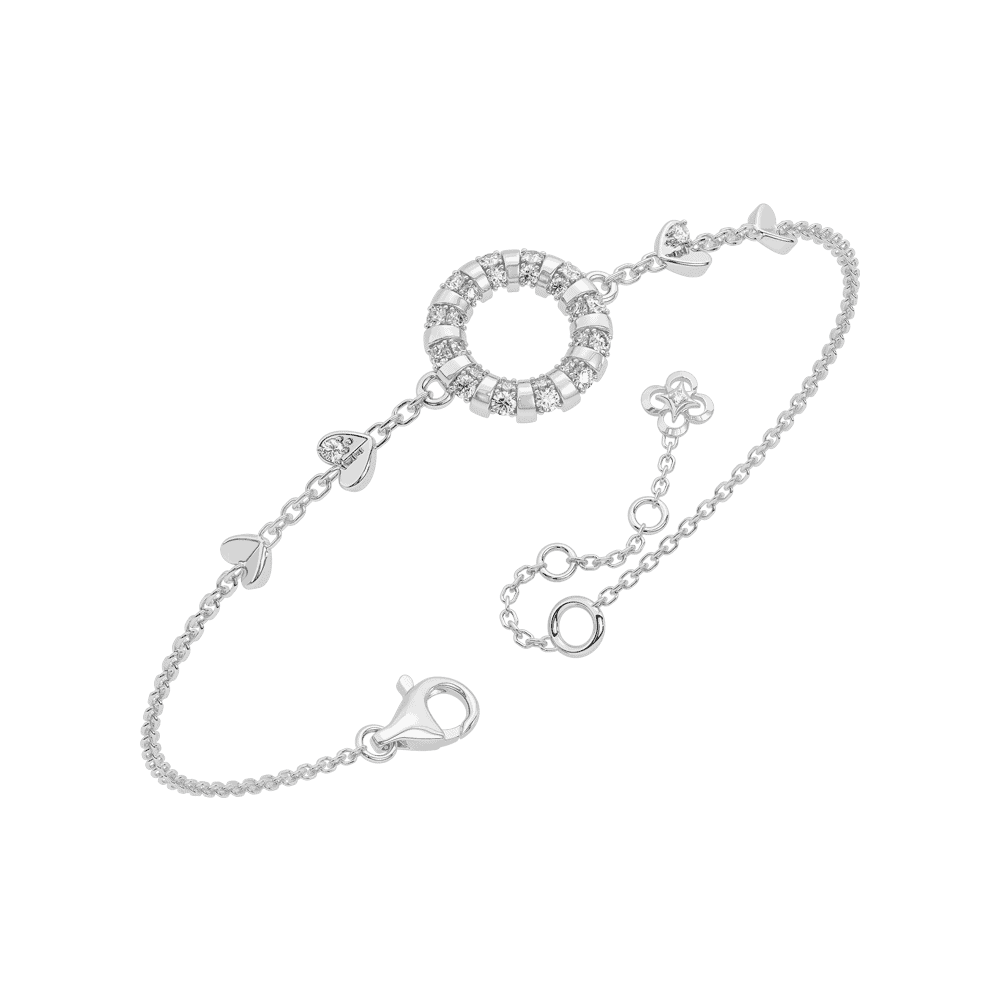 Lắc tay nữ tròn mix trái tim – IRLTKC022