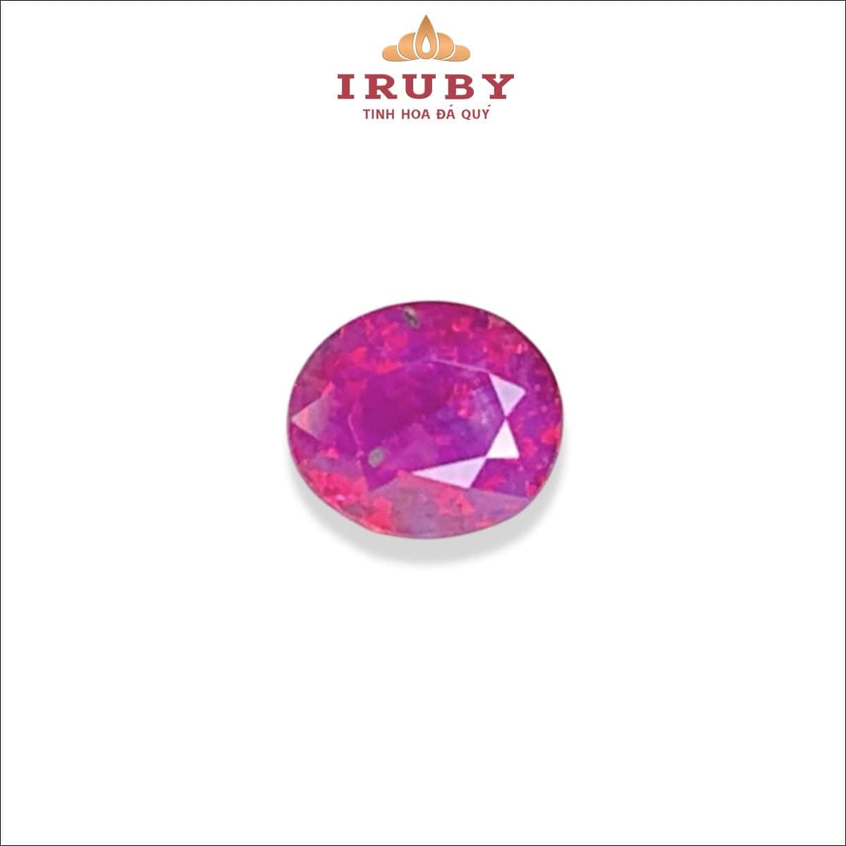 Đá Ruby facet đỏ hồng tự nhiên 100% 0,45ct - IRRF 2613045