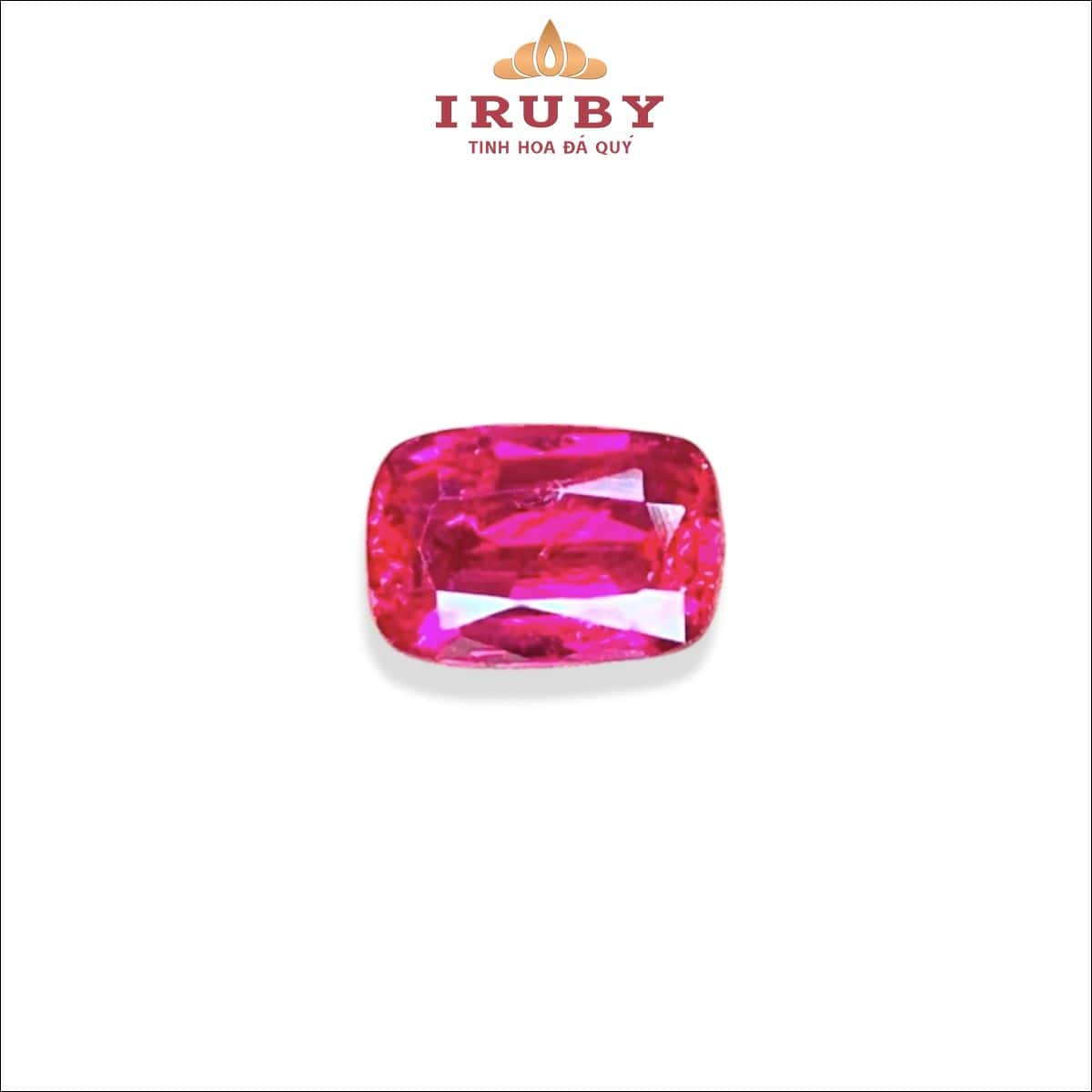 Đá Ruby facet đỏ hồng tự nhiên 100% 0,63ct - IRRFKF 2601063