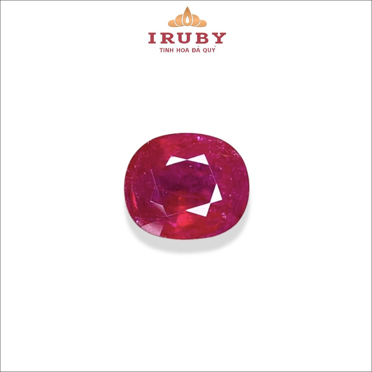 Đá Ruby facet đỏ huyết Lục Yên thiên nhiên 100% 3,07ct - IRTA260 261250307