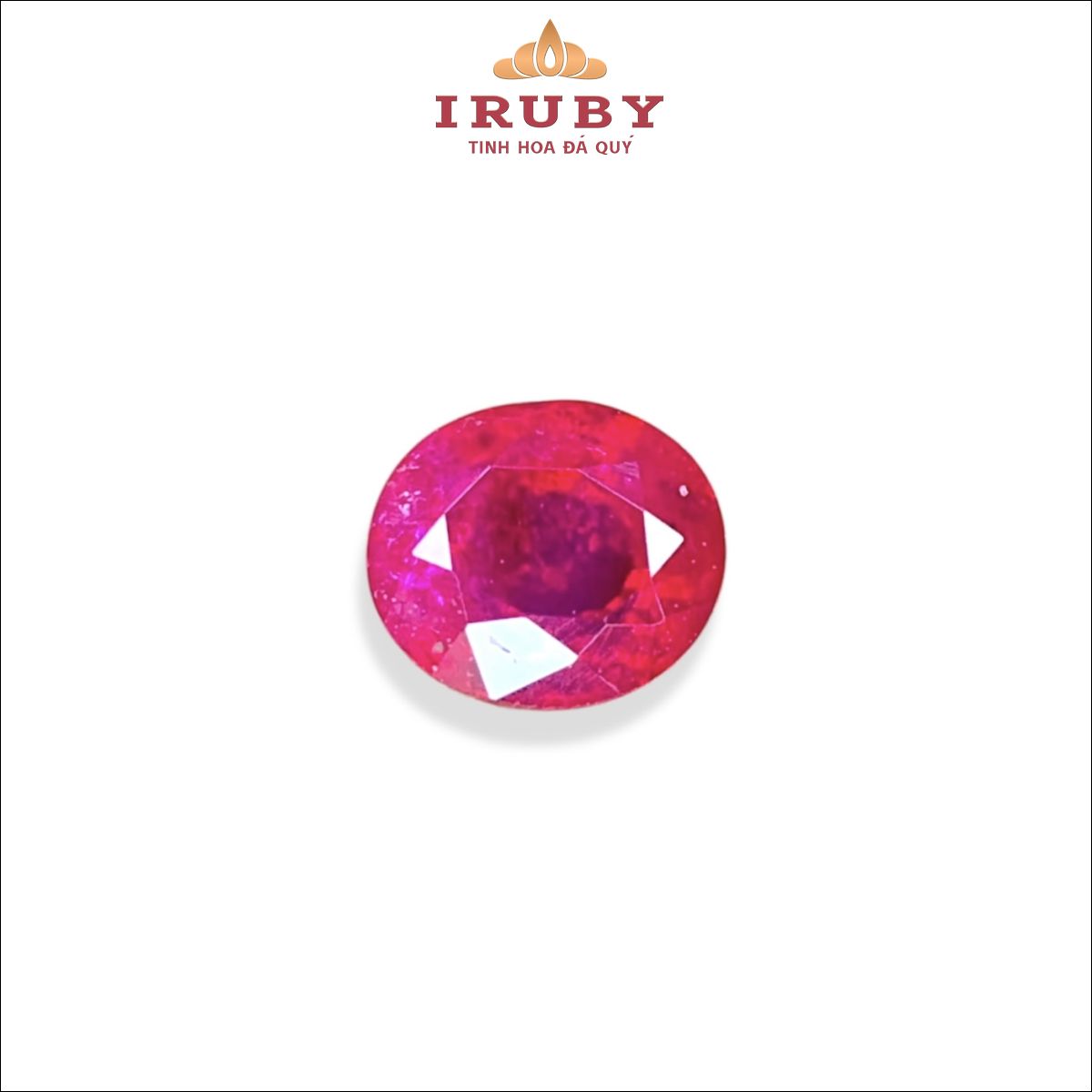Đá Ruby facet đỏ huyết tự nhiên 100% 0,99ct - IRRFKG 2601099