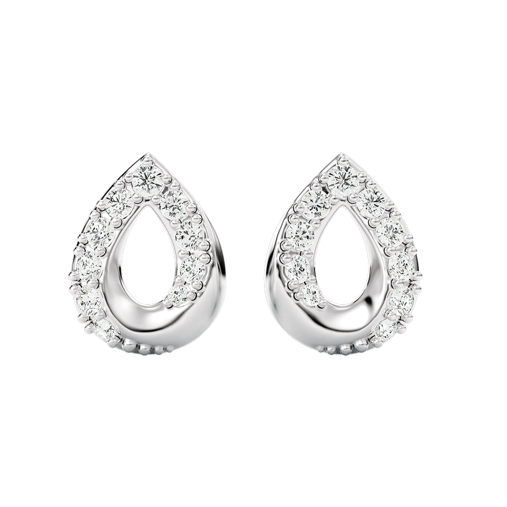 Đôi hoa tai kim cương dáng giọt nước – IRBTKC 016