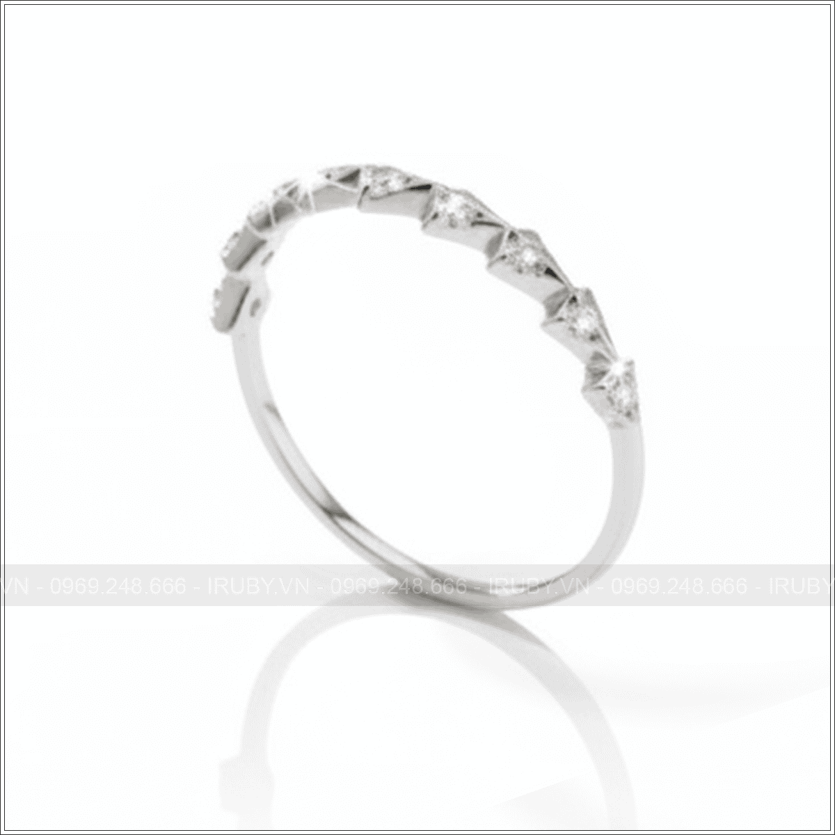 Nhẫn nữ bạc xi kim xương cá - NNB5 2601200