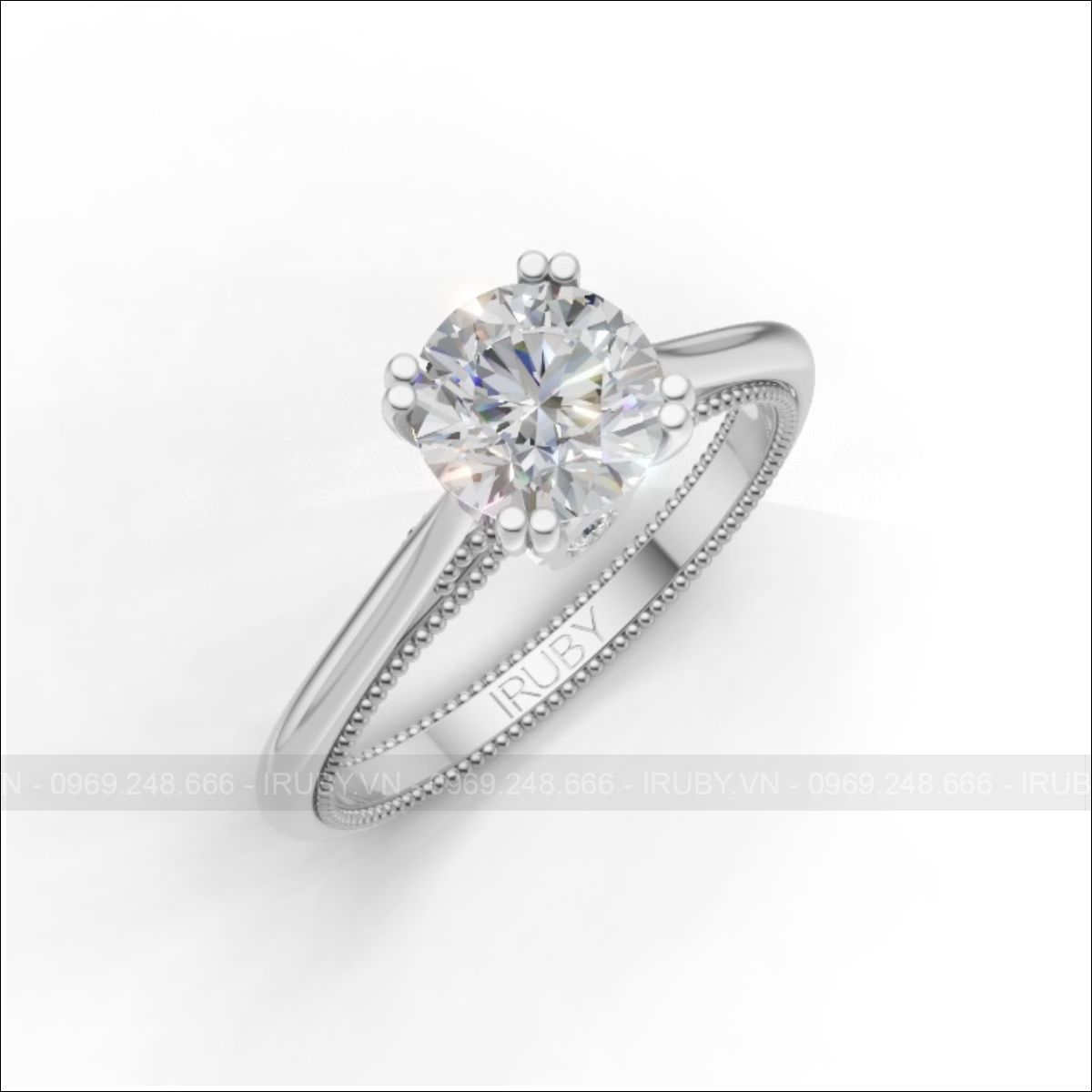 Nhẫn nữ KC milgrain cổ điển 6ly3 –  IRNUKC 127