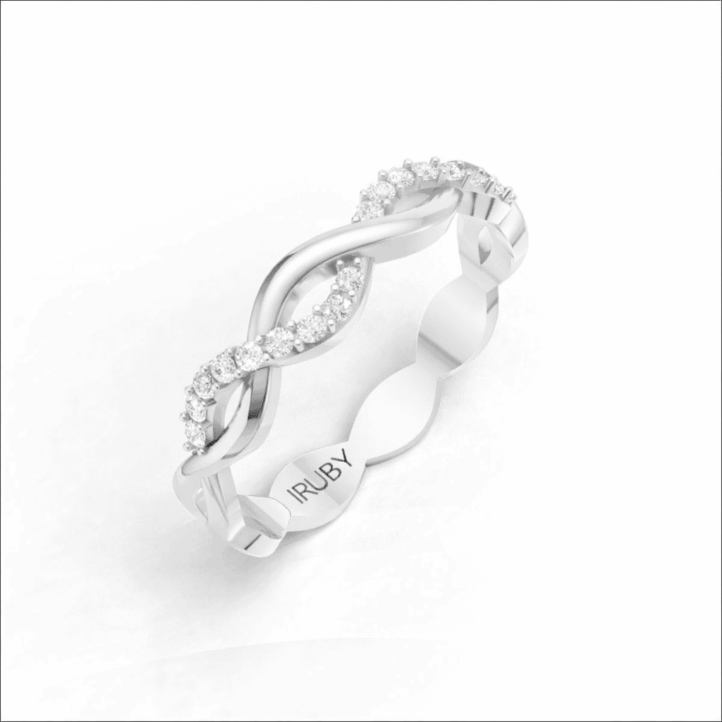 Nhẫn nữ KC xoắn Eternity – IRNUKC 130