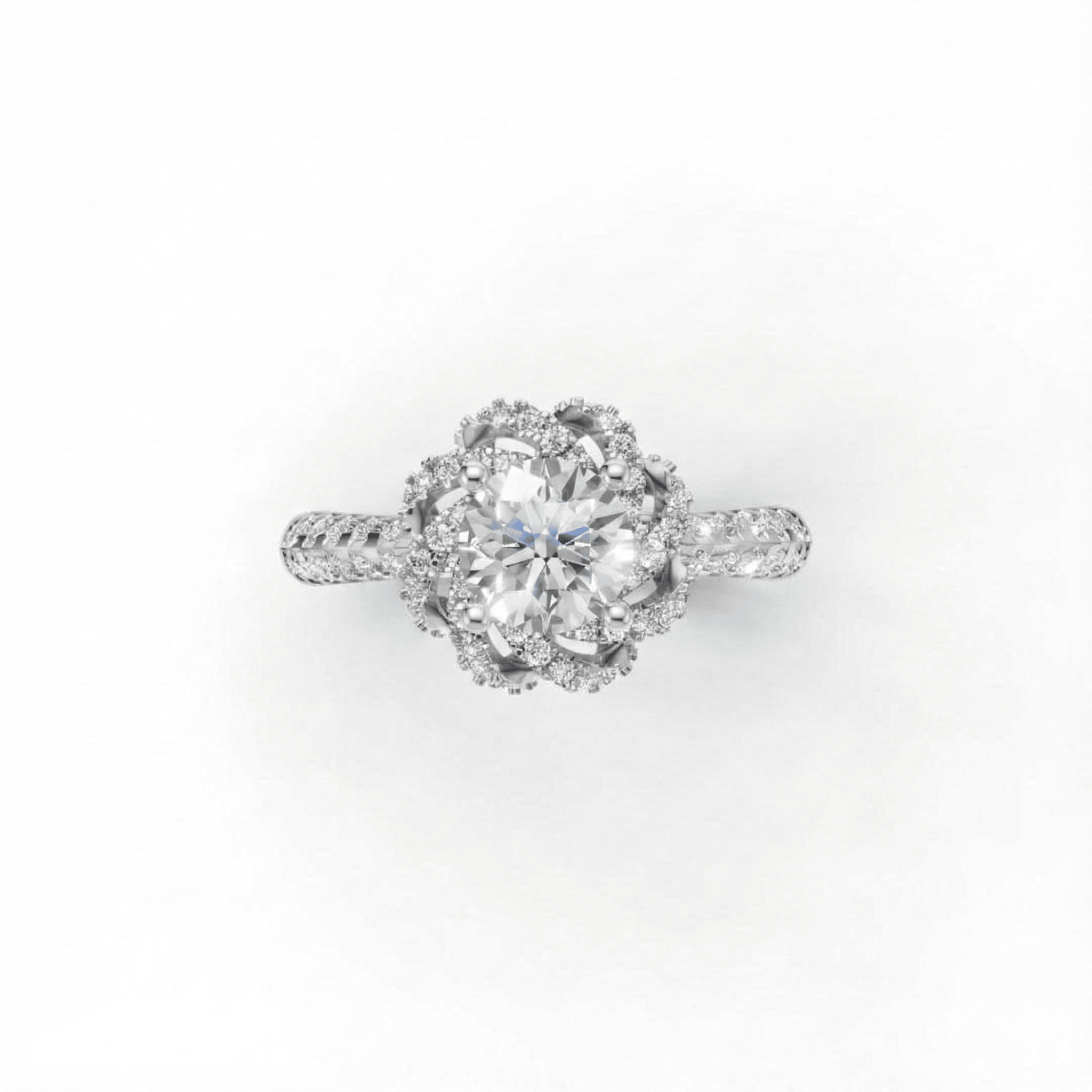 Nhẫn nữ kim cương Halo Blossom 5.4ly - IRNUKC 081 ảnh 1