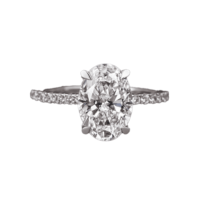 Nhẫn nữ Kim cương Oval tuyệt phẩm sang trọng – IRNUKC066