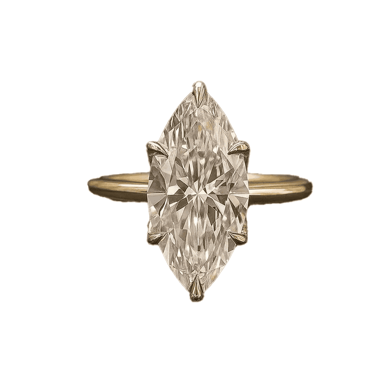 Nhẫn nữ Kim cương Solitaire Marquise tuyệt tác lấp lánh - IRNUKC063