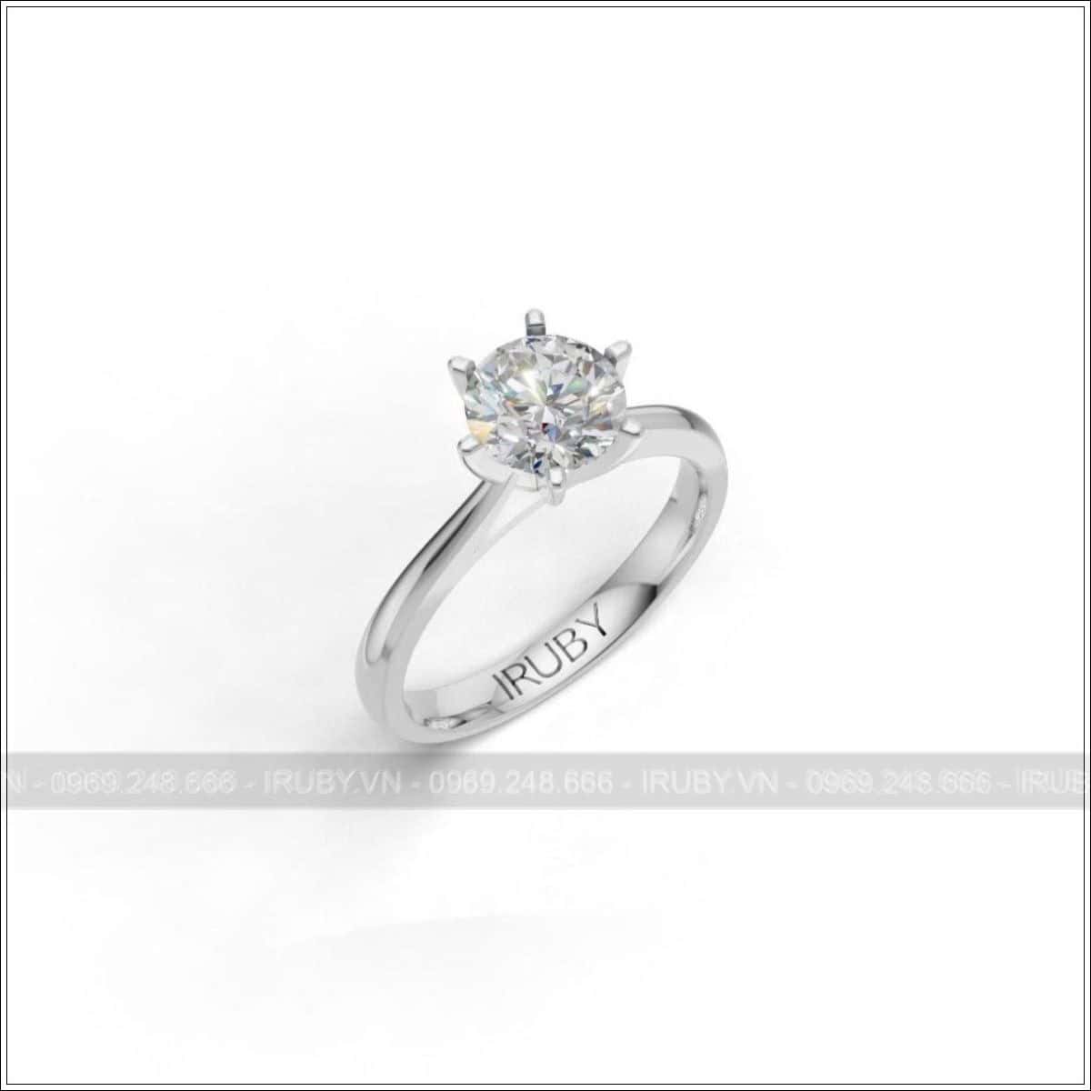 Nhẫn nữ kim cương 6ly3 Solitaire vẻ đẹp vĩnh cửu - IRNUKC 086