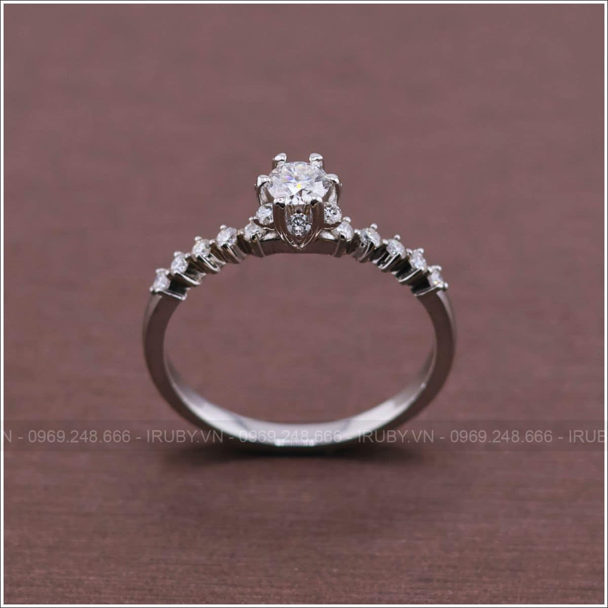 Nhẫn nữ Moissanite bạc xi kim mã: 958352203