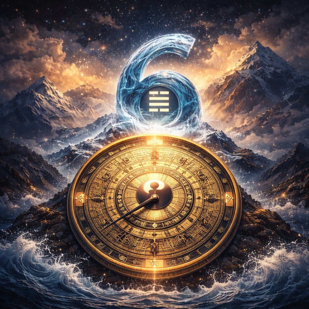 Theo Kinh Dịch, số 6 thuộc hành Thủy, trong Lạc Thư số 6 nằm ở phương Tây Bắc, đại diện cho quẻ Càn