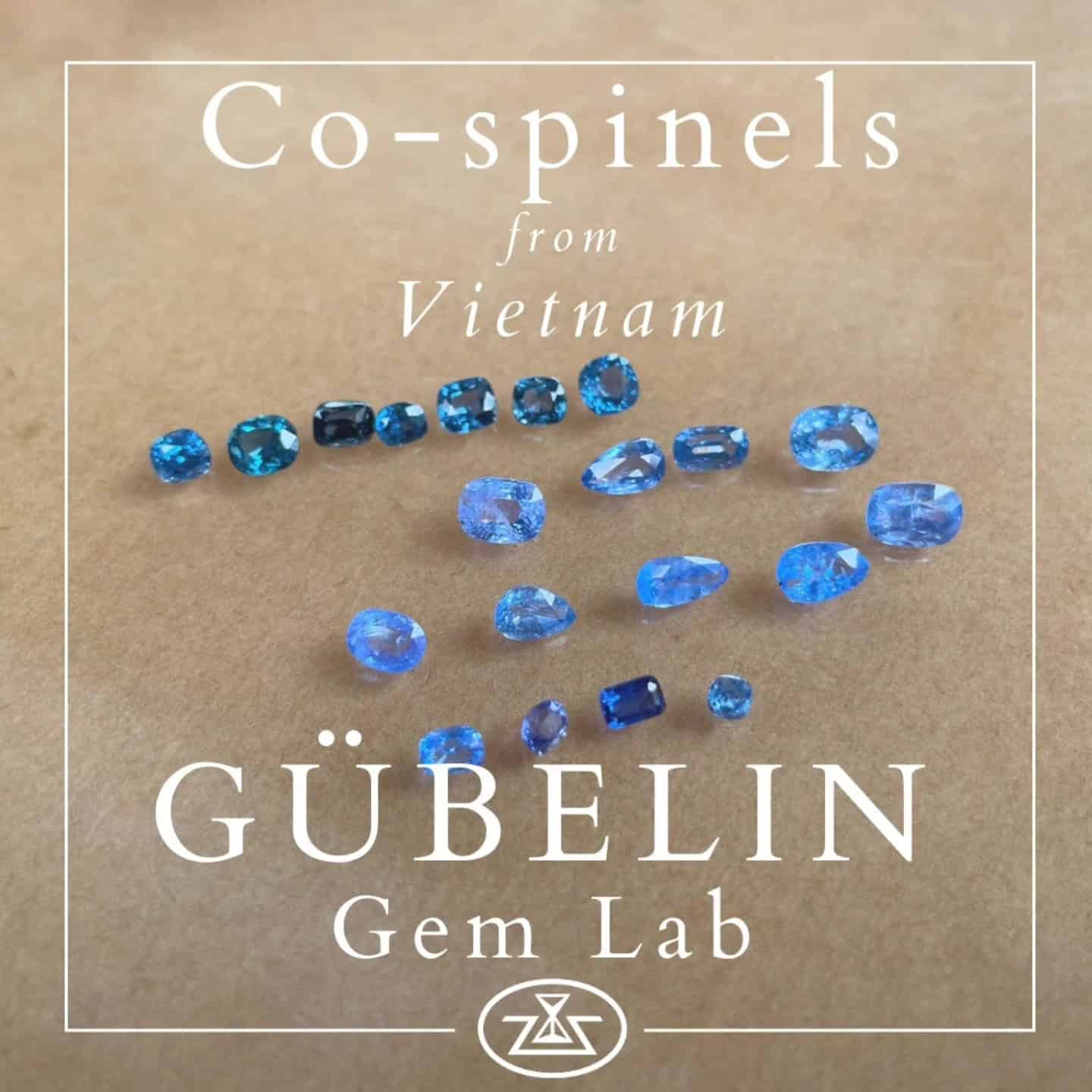 Các loại đá Spinel màu xanh từ Việt Nam - ảnh Gubelin Gem Lap