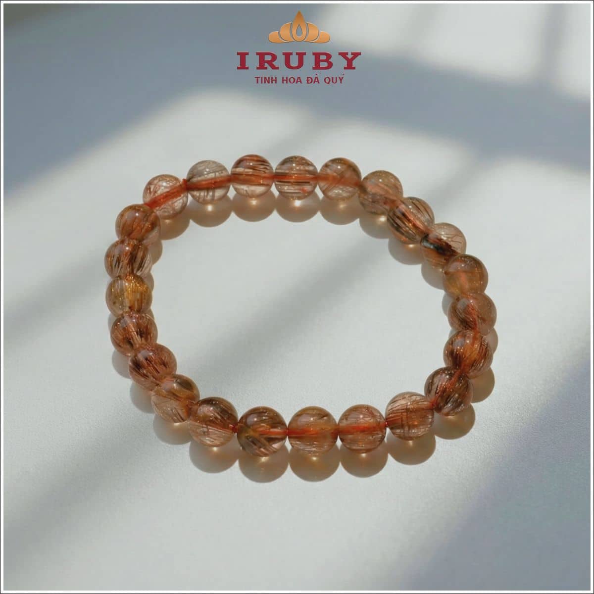Vòng tay Thạch Anh Tóc Đỏ hạt 8,5mm – IRPT2511185
