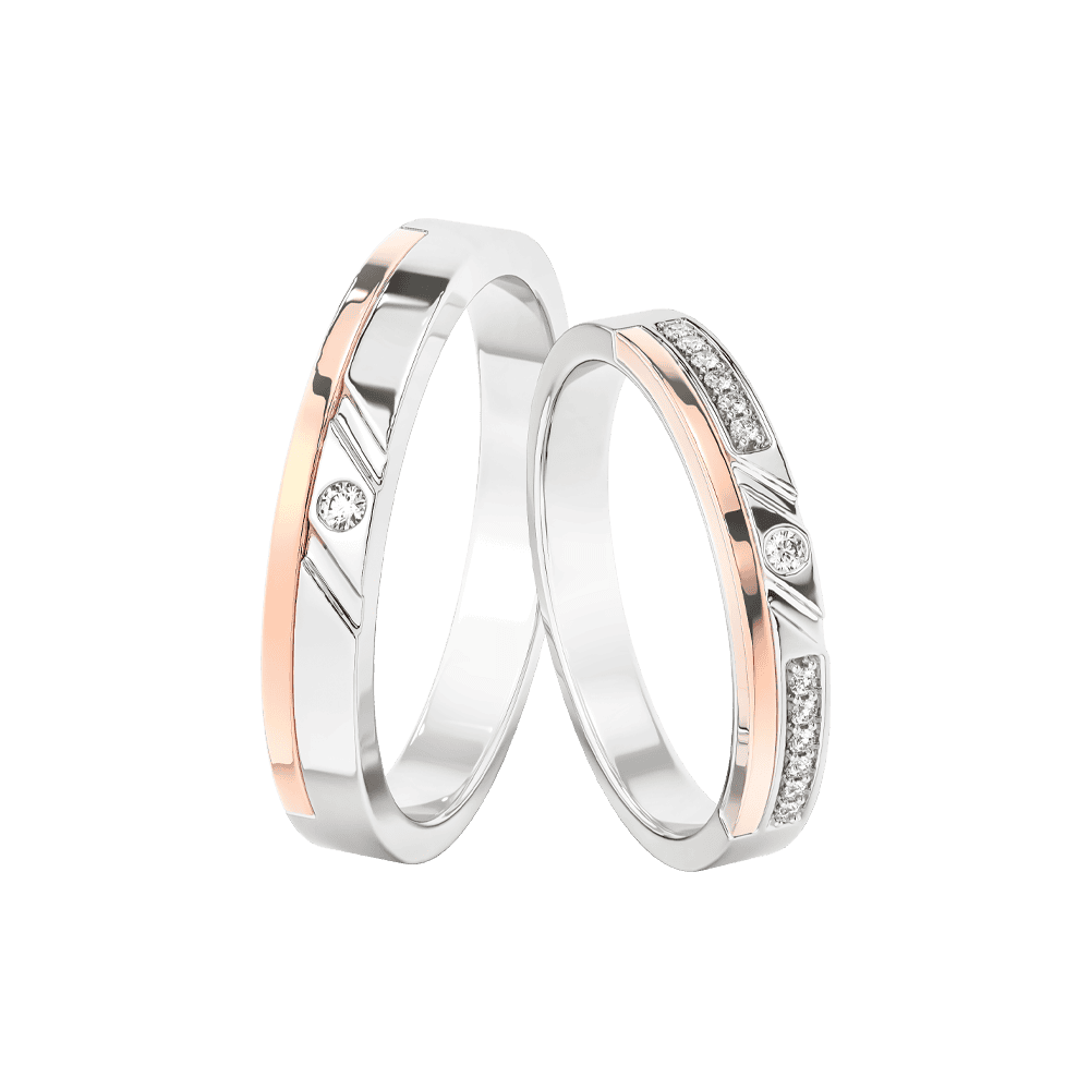 Nhẫn cưới thiết kế hai màu – IRNC020