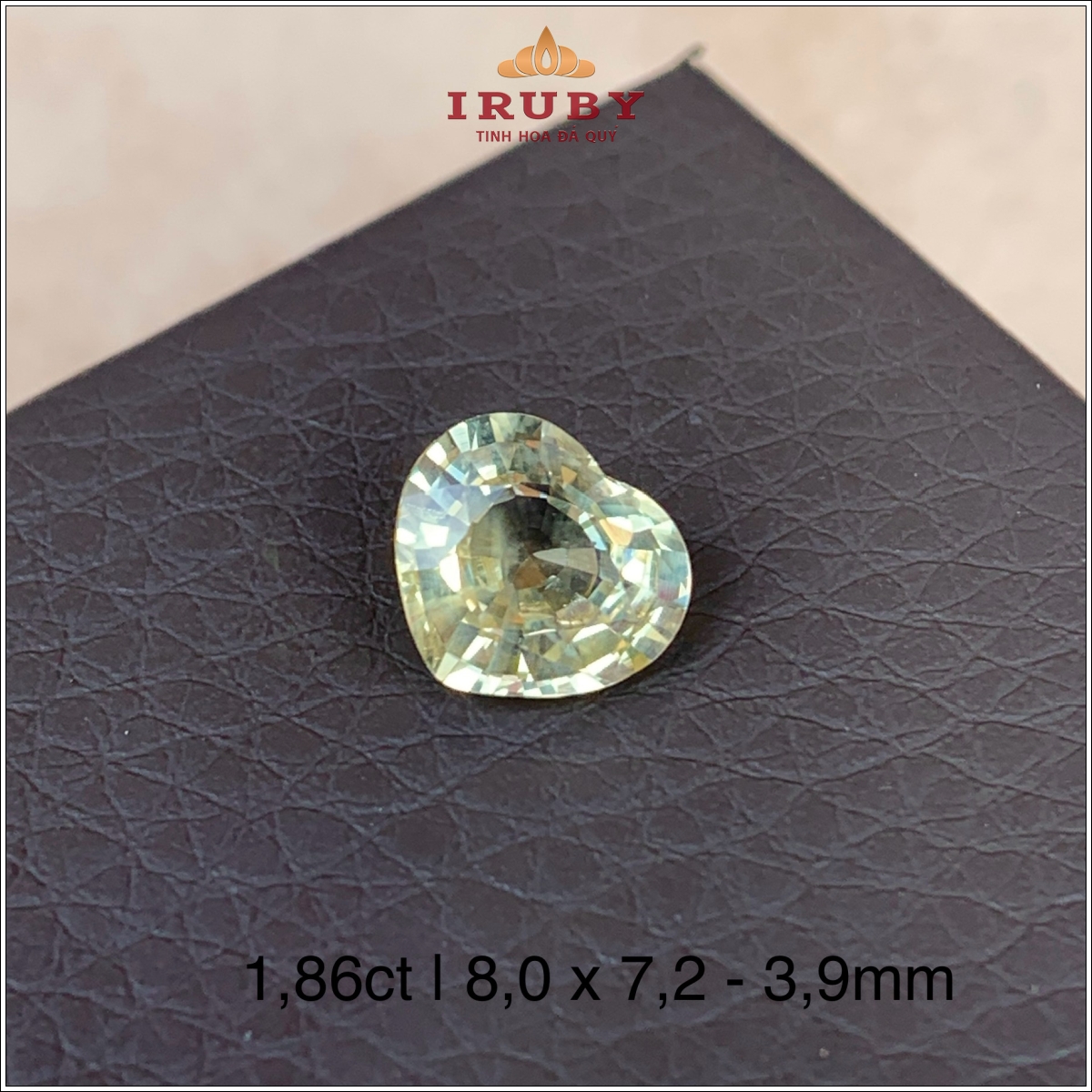 Đá Sapphire vàng trái tim tự nhiên 100% 1,86ct - IRYS16 2628186 Đá Sapphire vàng trái tim tự nhiên 100% 1,86ct - IRYS16 2628186