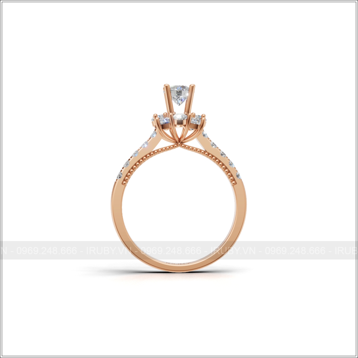 Nhẫn KC nữ thiết kế Halo hoa sang trọng – IRNUKC 139