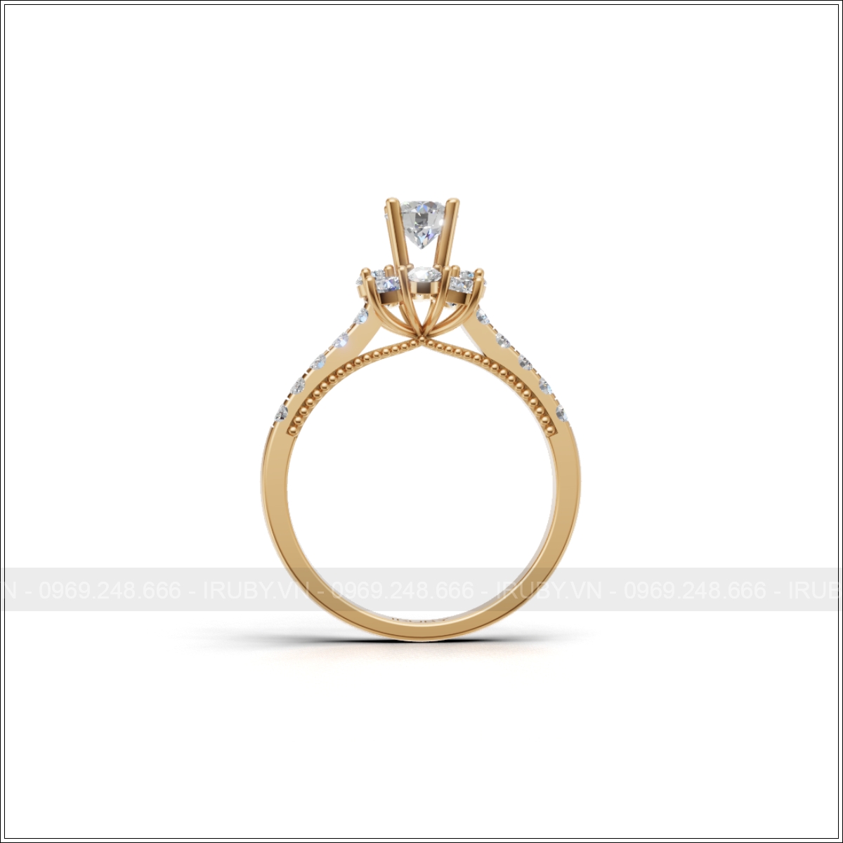 Nhẫn KC nữ thiết kế Halo hoa sang trọng – IRNUKC 139