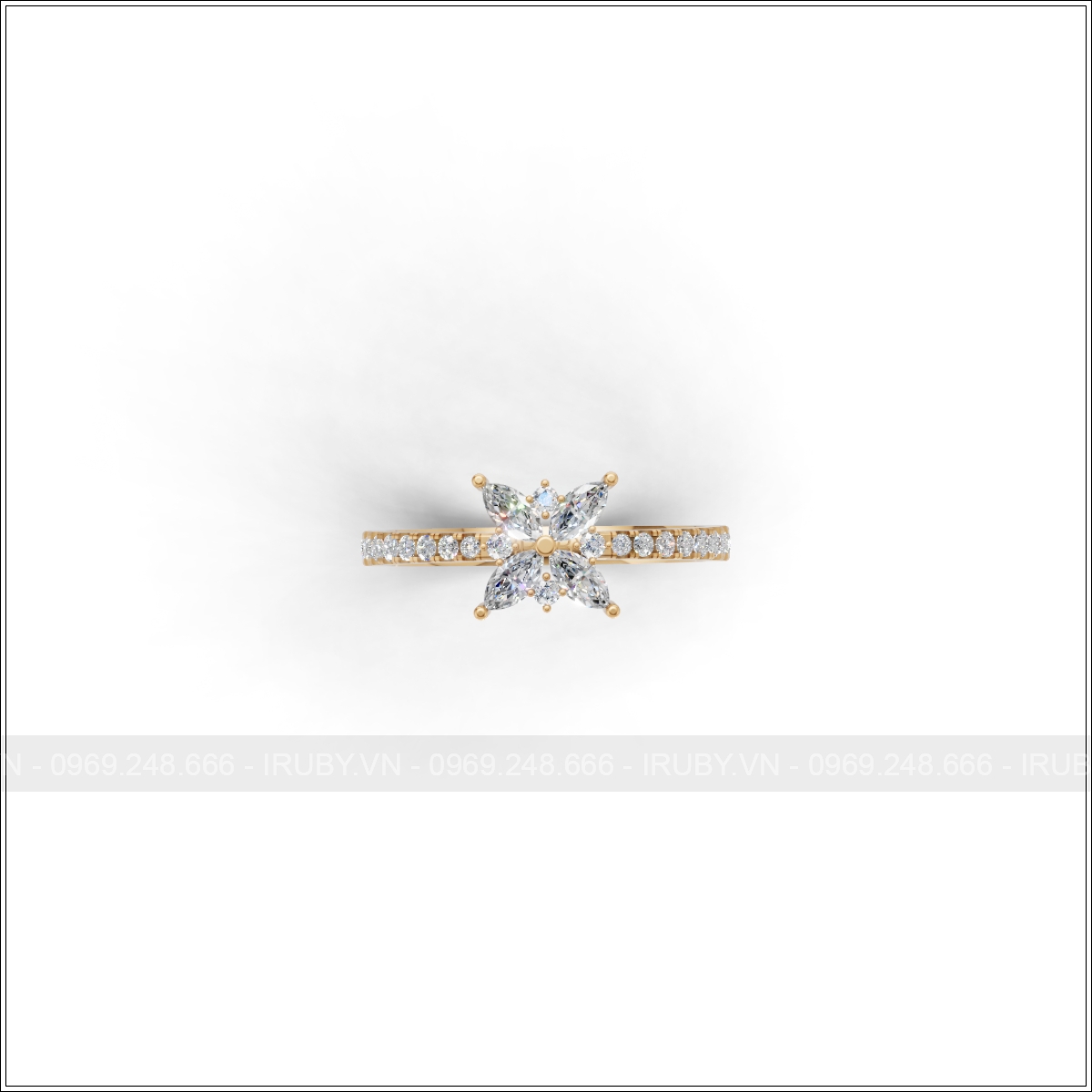 Nhẫn KC nữ thiết kế hoa hiện đại – IRNUKC 126