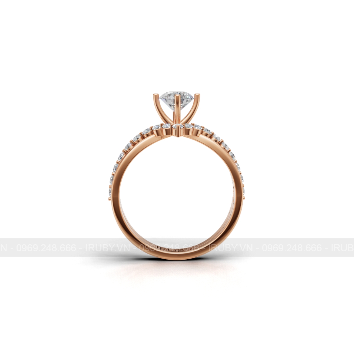 Nhẫn nữ KC 5ly Solitaire đai tấm cao cấp – IRNUKC092