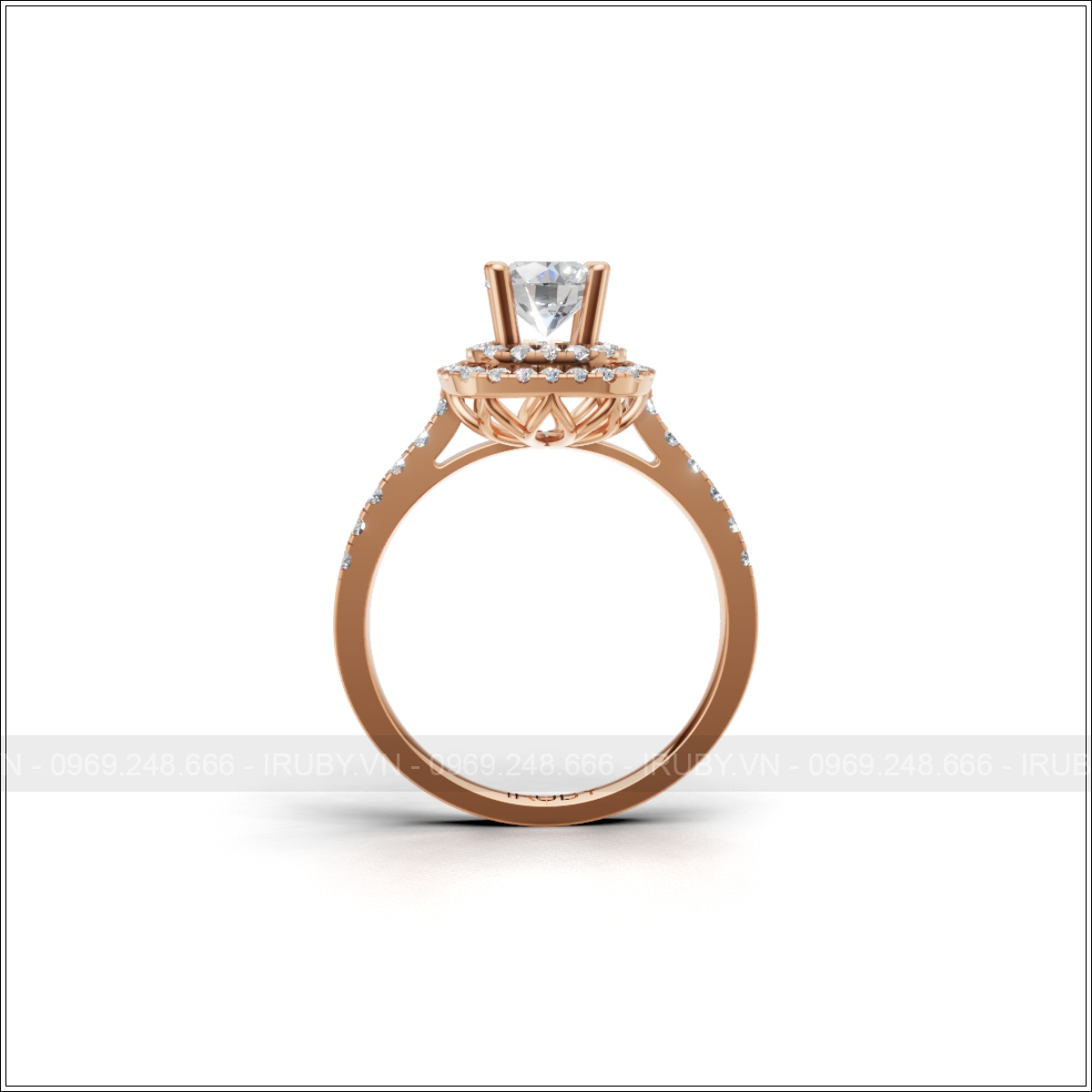 Nhẫn nữ KC Halo 2 tầng cao cấp – IRNUKC 135