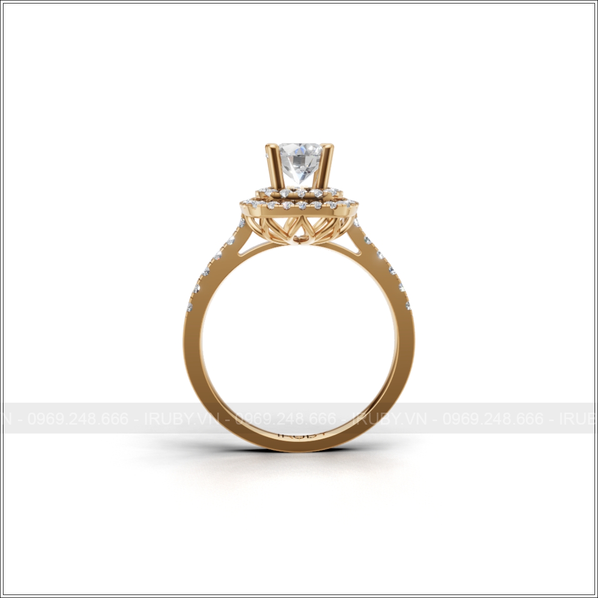 Nhẫn nữ KC Halo 2 tầng cao cấp – IRNUKC 135