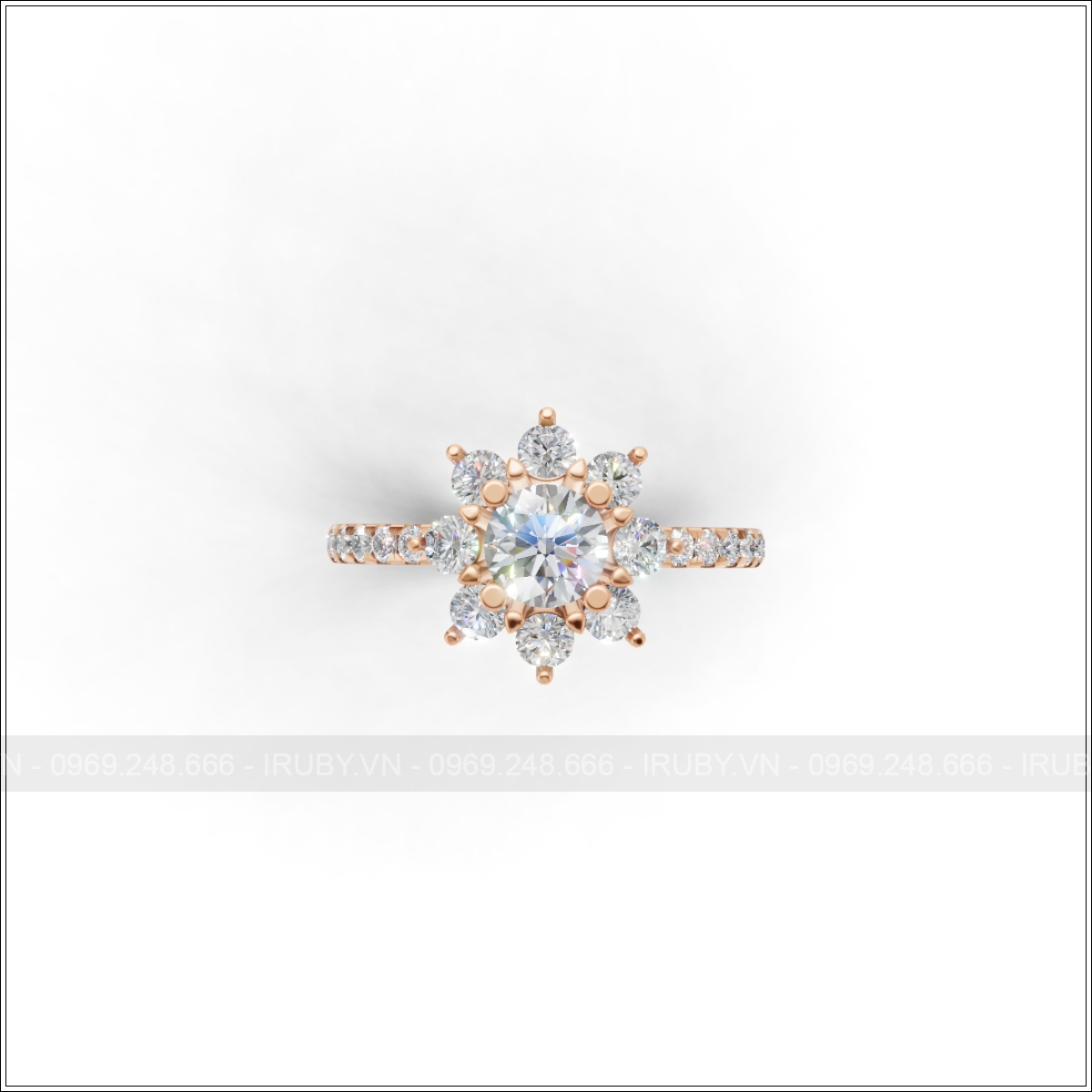 Nhẫn nữ KC Halo cao cấp – IRNUKC 134