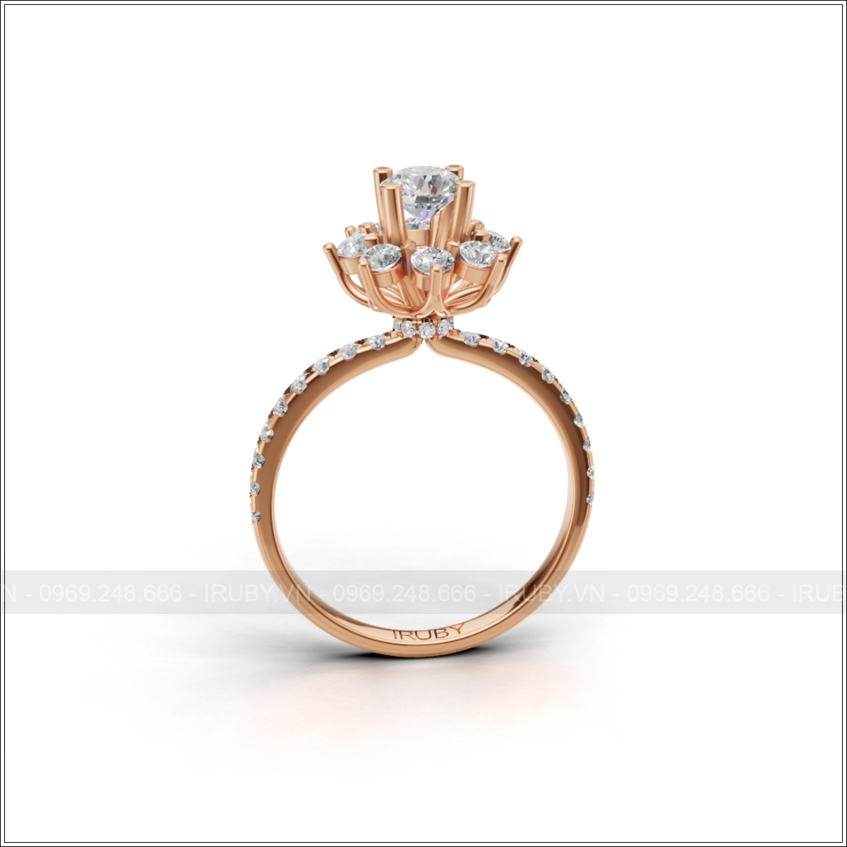 Nhẫn nữ KC Halo cao cấp – IRNUKC 134