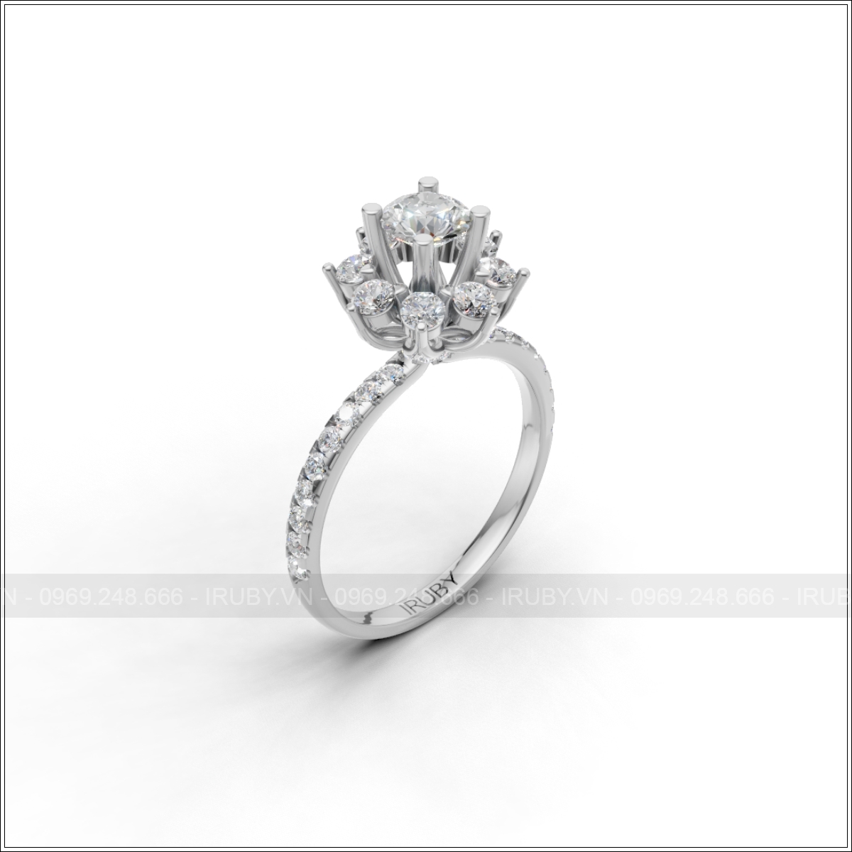 Nhẫn nữ KC Halo cao cấp - IRNUKC 134