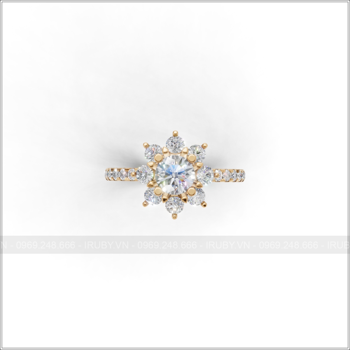 Nhẫn nữ KC Halo cao cấp – IRNUKC 134