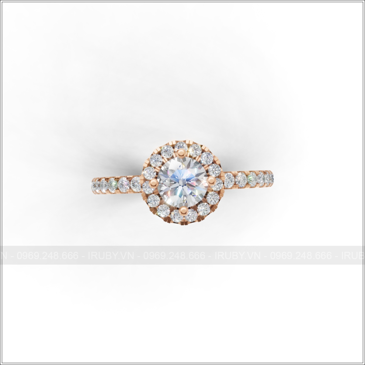 Nhẫn nữ KC Halo thanh lịch – IRNUKC124