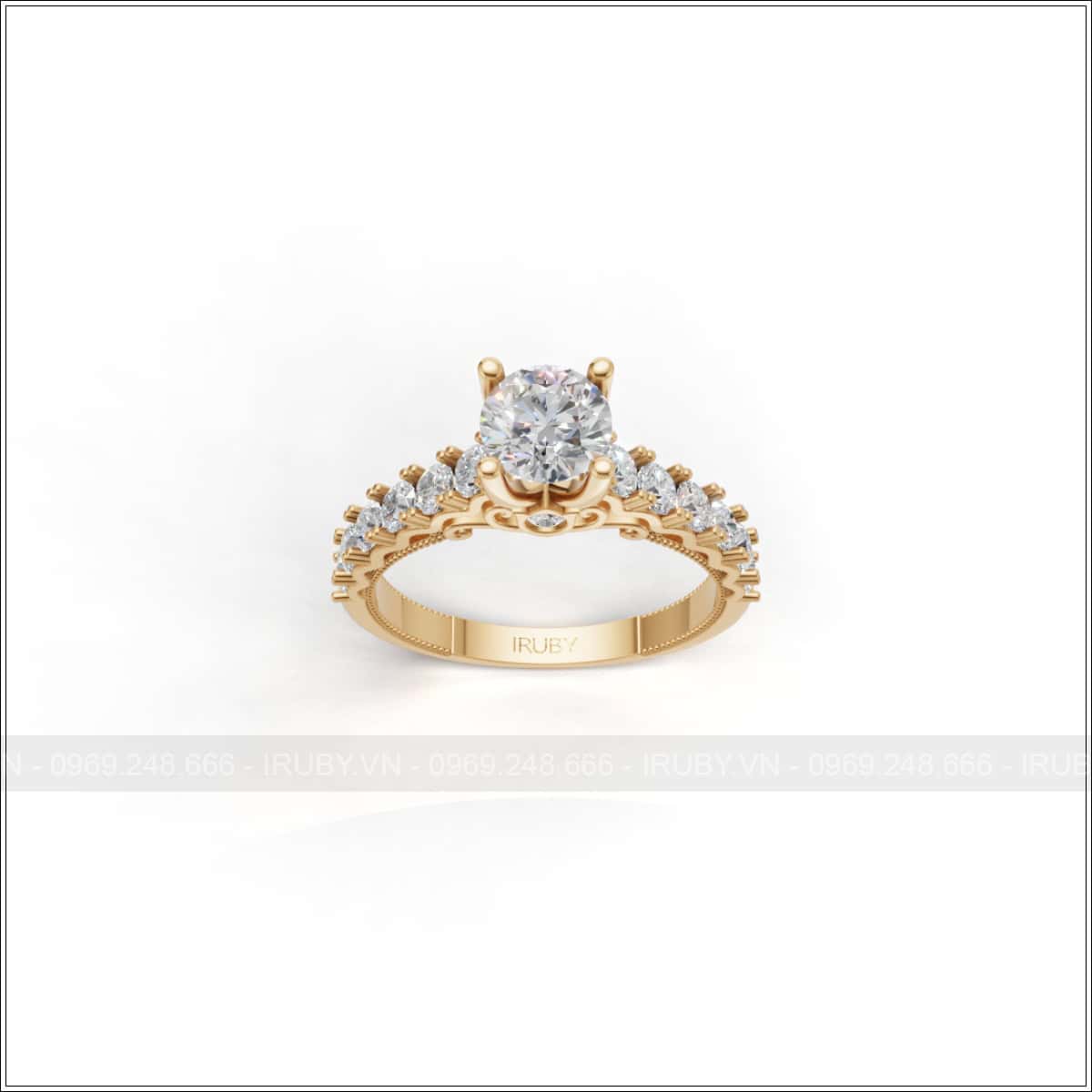 Nhẫn nữ KC họa tiết Milgrain tinh Xảo – IRNUKC 146