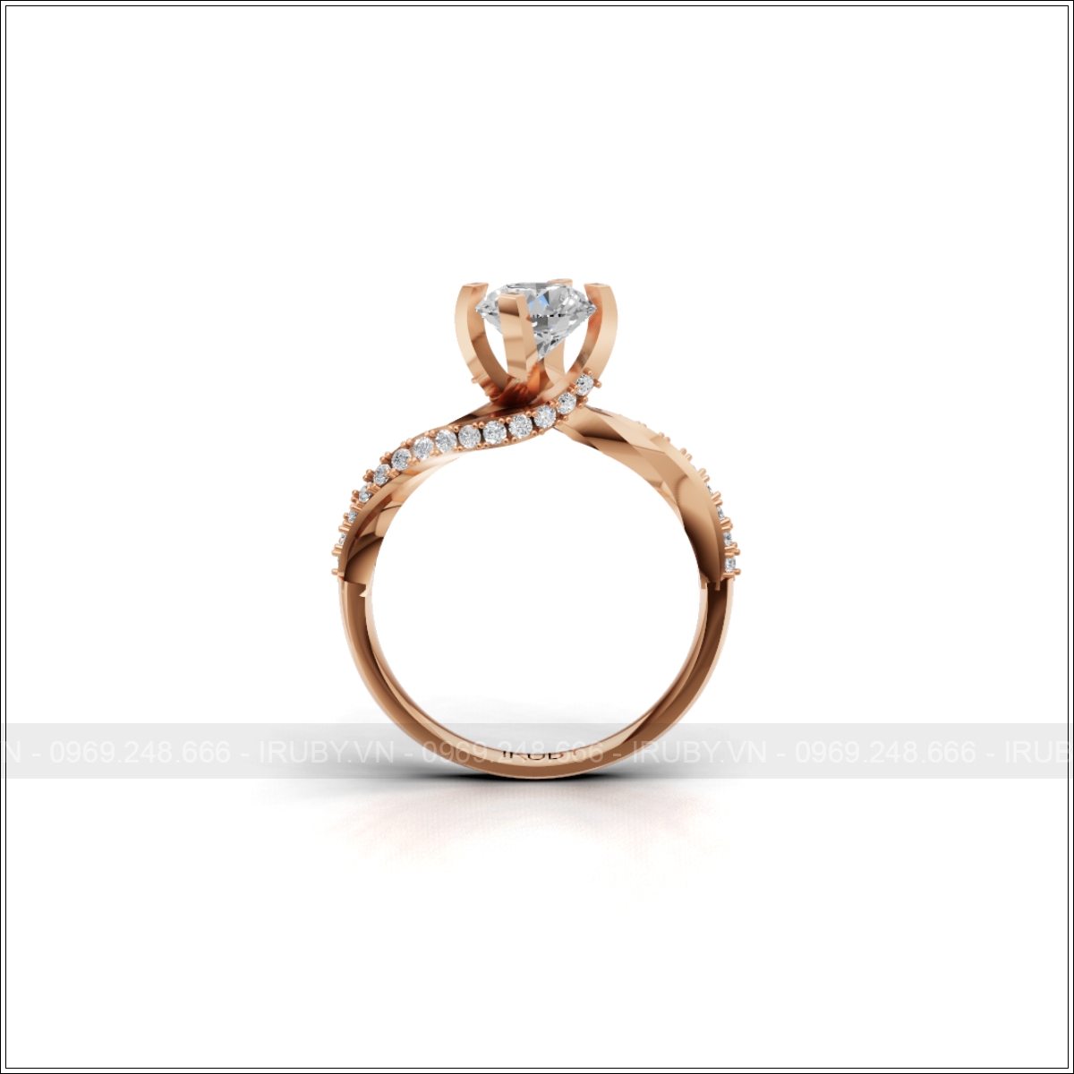 Nhẫn nữ KC thiết kế Twist hiện đại tinh tế – IRNUKC 131