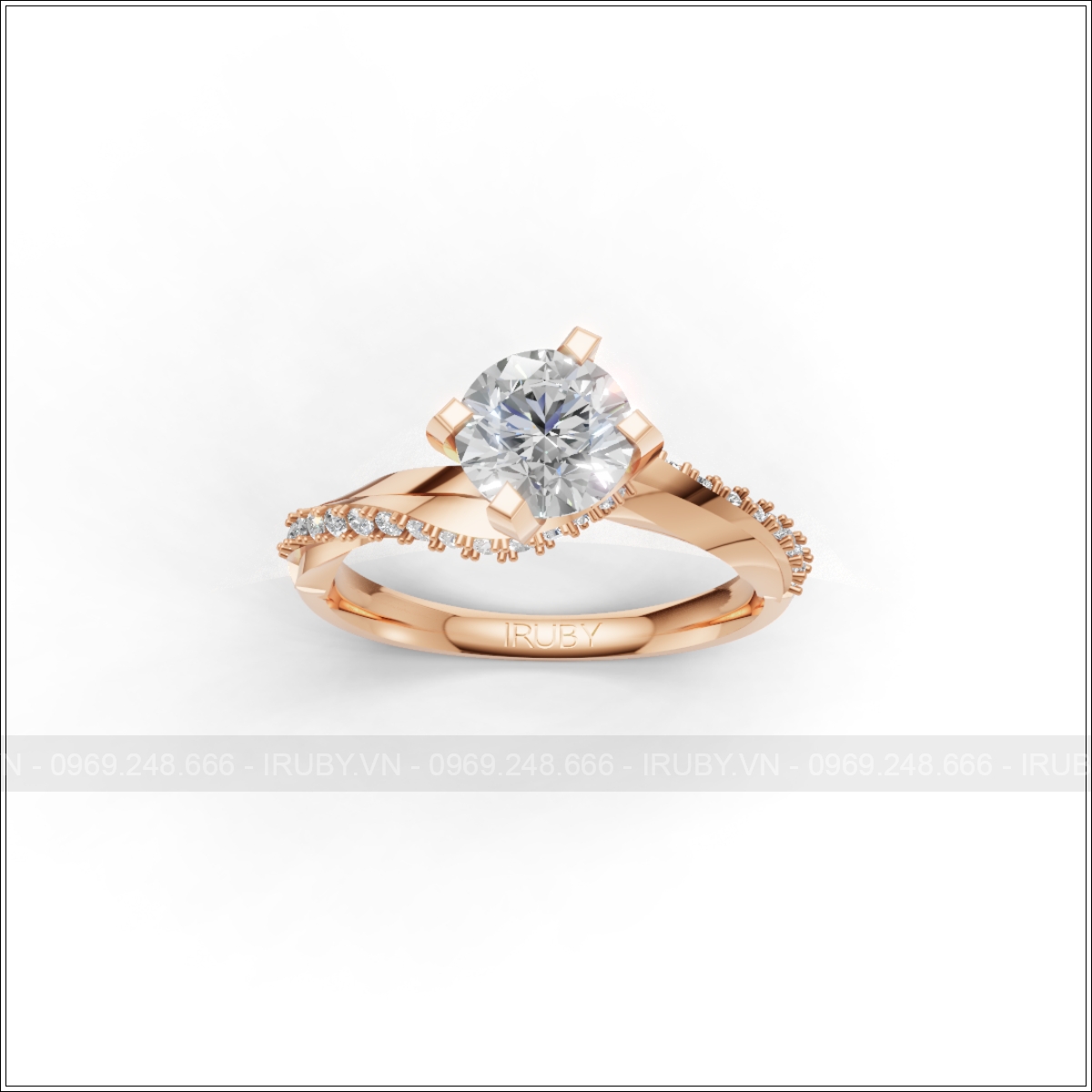 Nhẫn nữ KC thiết kế Twist hiện đại tinh tế – IRNUKC 131