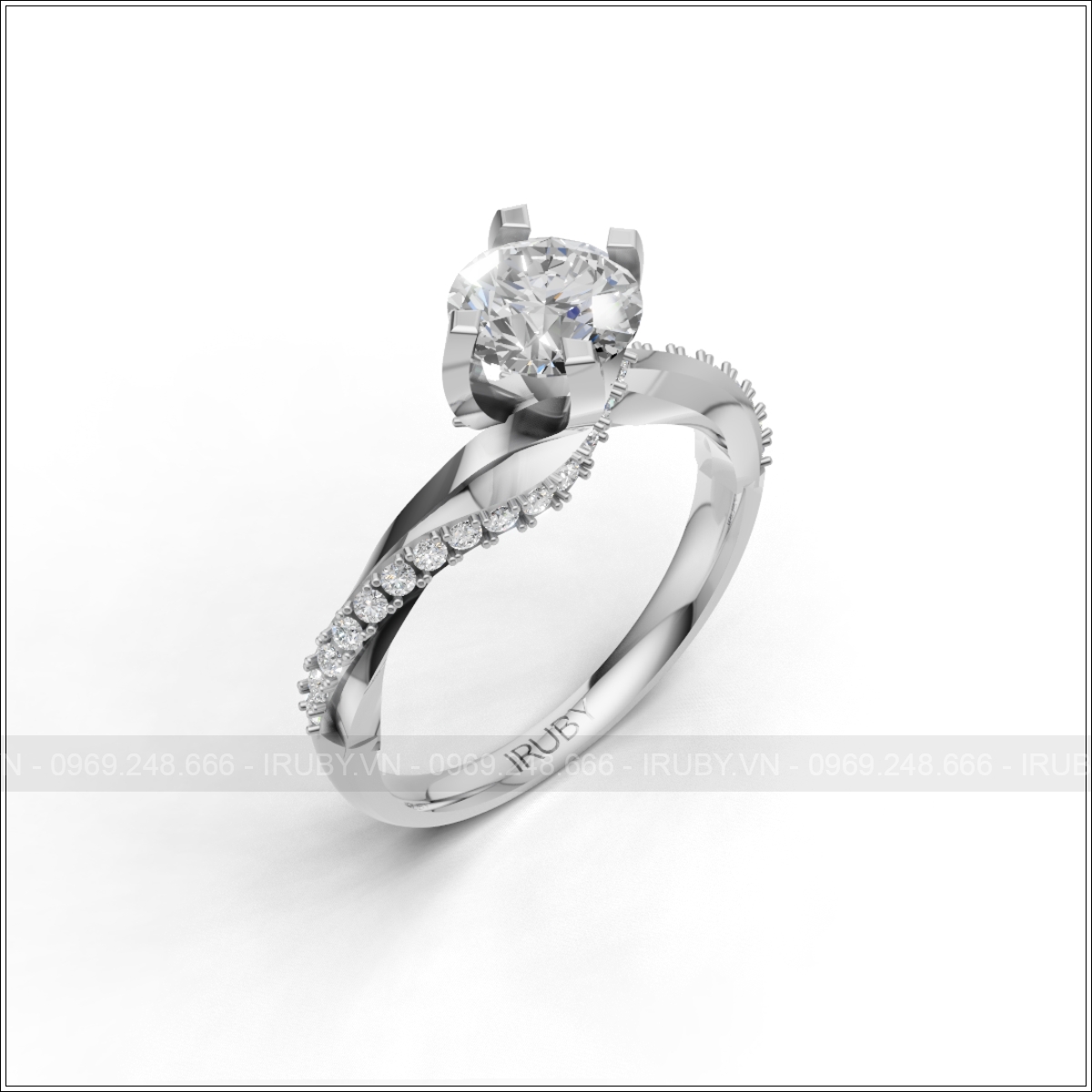 Nhẫn nữ KC thiết kế Twist hiện đại tinh tế - IRNUKC 131