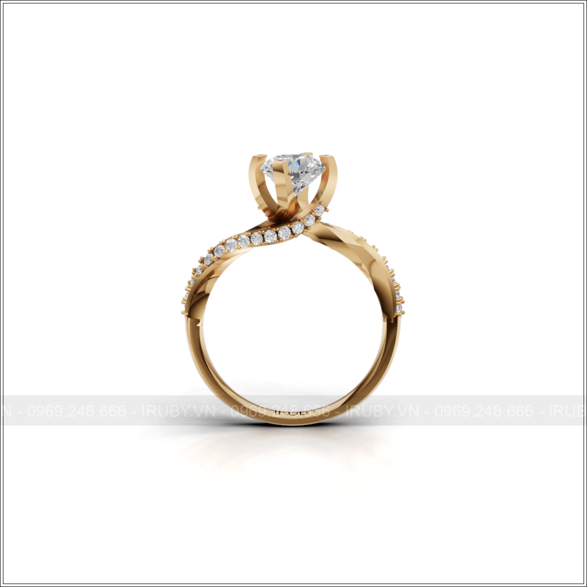 Nhẫn nữ KC thiết kế Twist hiện đại tinh tế – IRNUKC 131