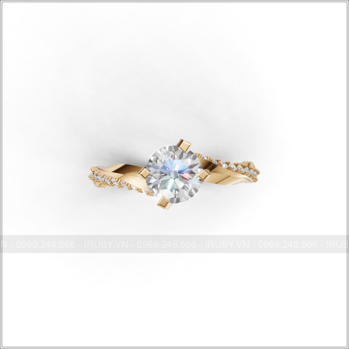 Nhẫn nữ KC thiết kế Twist hiện đại tinh tế – IRNUKC 131