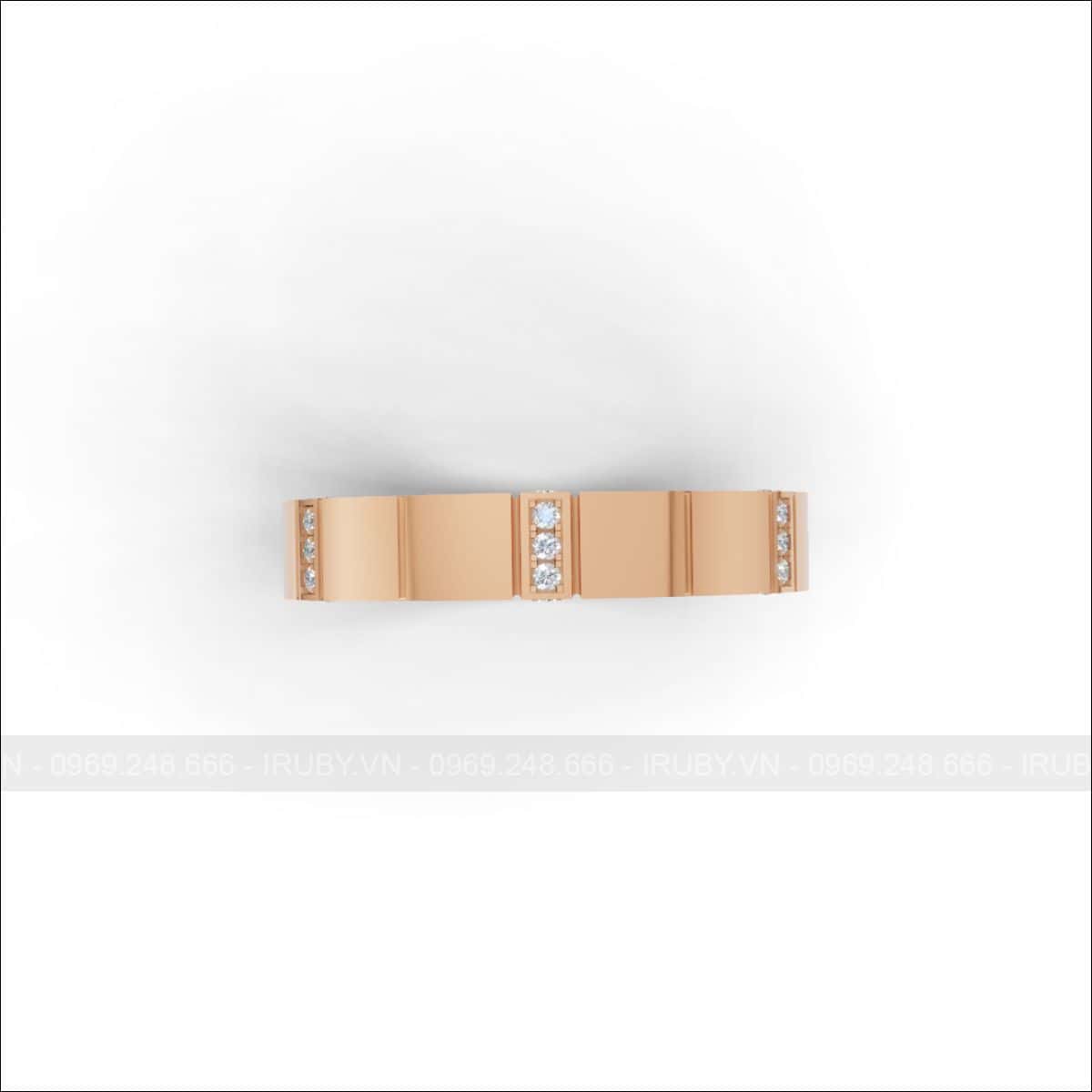 Nhẫn cưới kim cương modern block signature – IRNC058