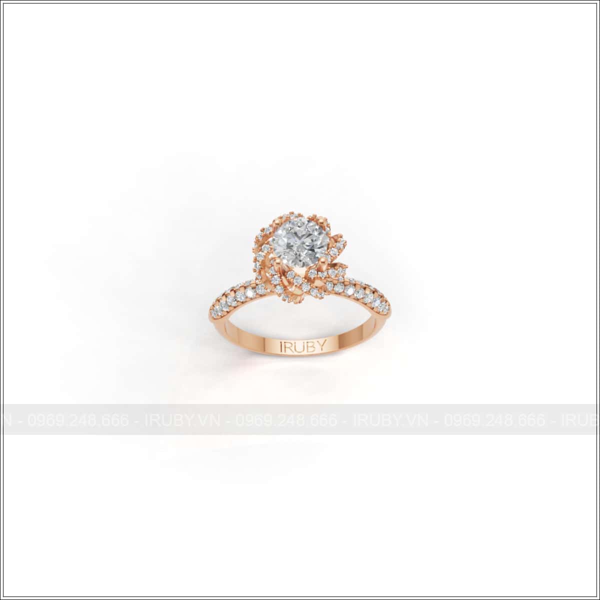 Nhẫn nữ KC 5ly4 đóa hoa hồng rực rỡ – IRNUKC093