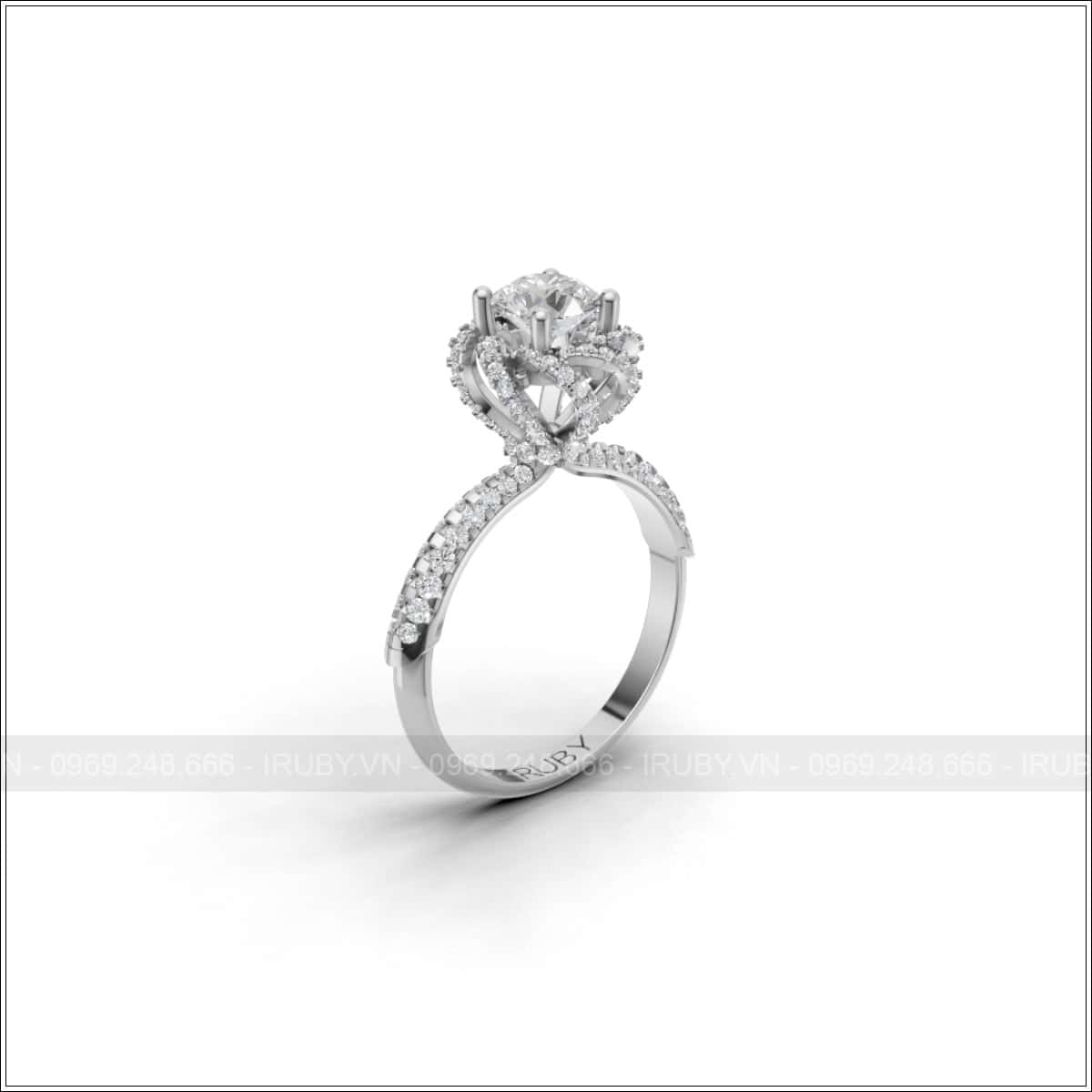 Nhẫn nữ KC 5ly4 đóa hoa hồng rực rỡ – IRNUKC093