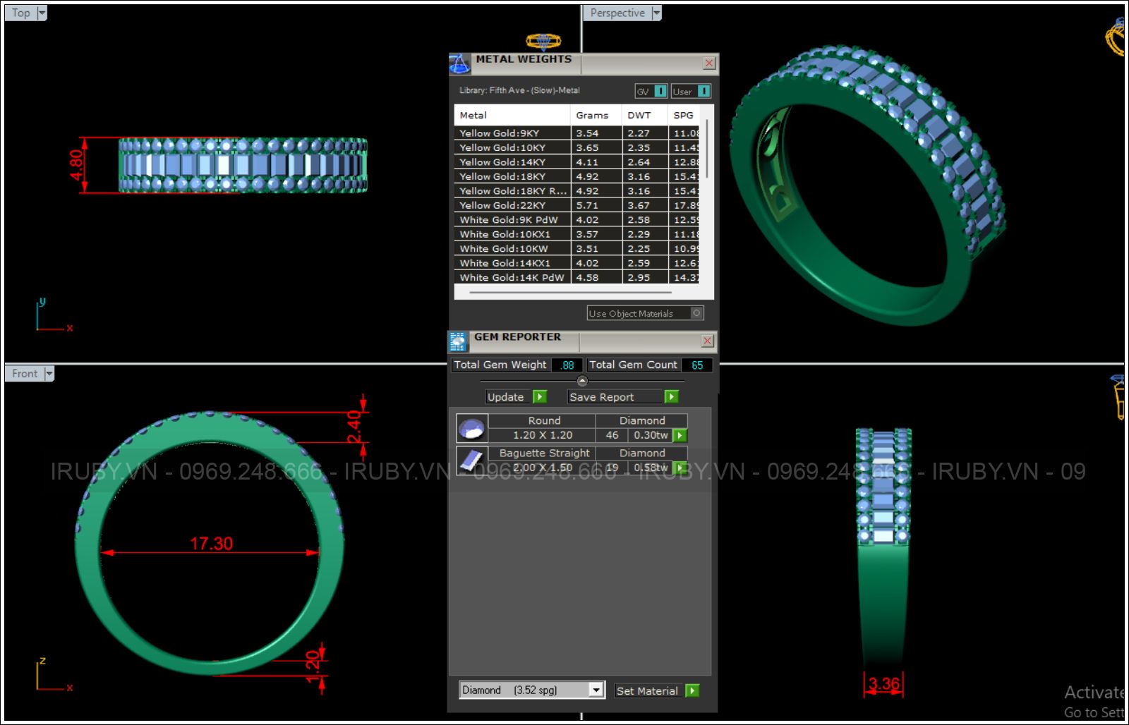 Nhẫn nữ KC Halo Band ánh sáng đa tầng sang trọng - IRNUKC103