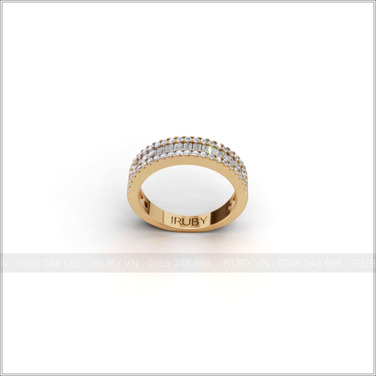 Nhẫn nữ KC Halo Band ánh sáng đa tầng sang trọng – IRNUKC103