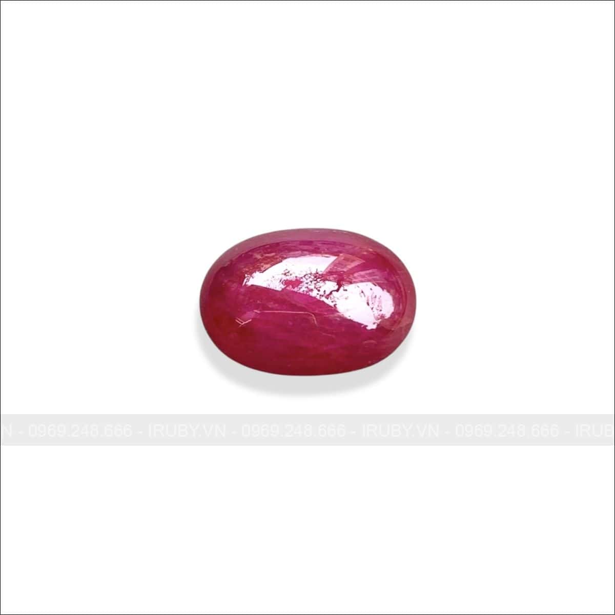 Đá Ruby cabochon đỏ tự nhiên 100% 17,23ct - IRTAM65 262301723