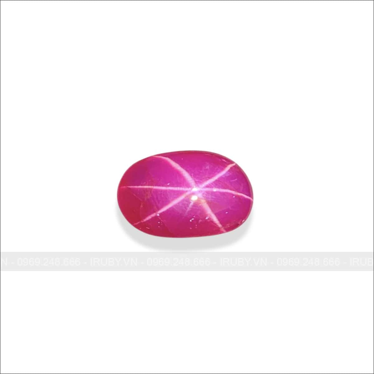 Đá Ruby sao nét cánh hồng tự nhiên 100% 7,25ct - IRSR 2602725