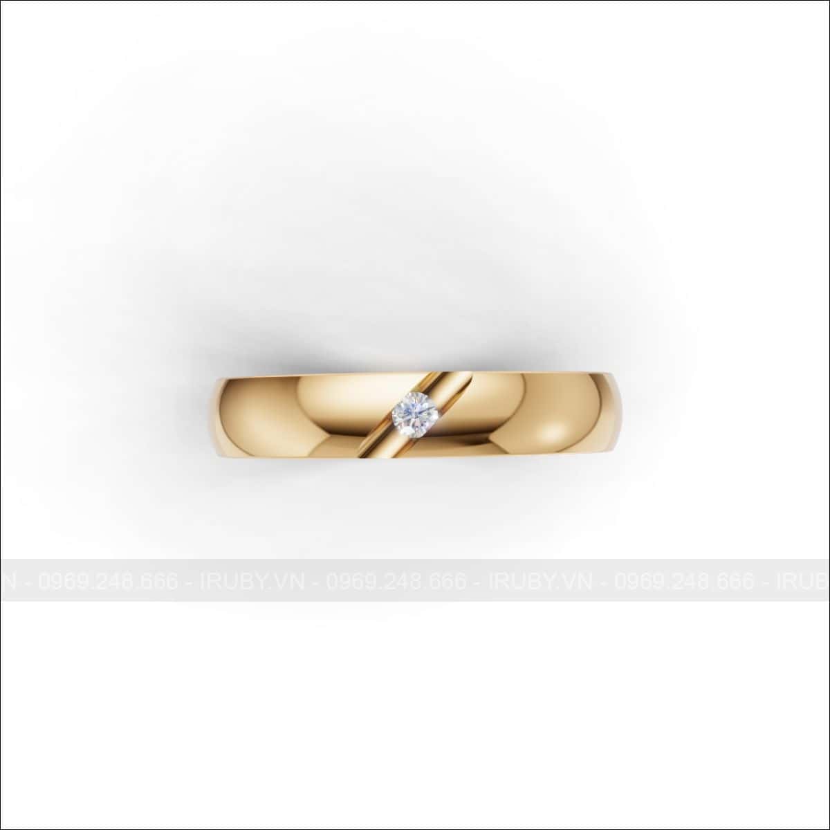 Nhẫn cưới kim cương Cross light hiện đại – IRNC056