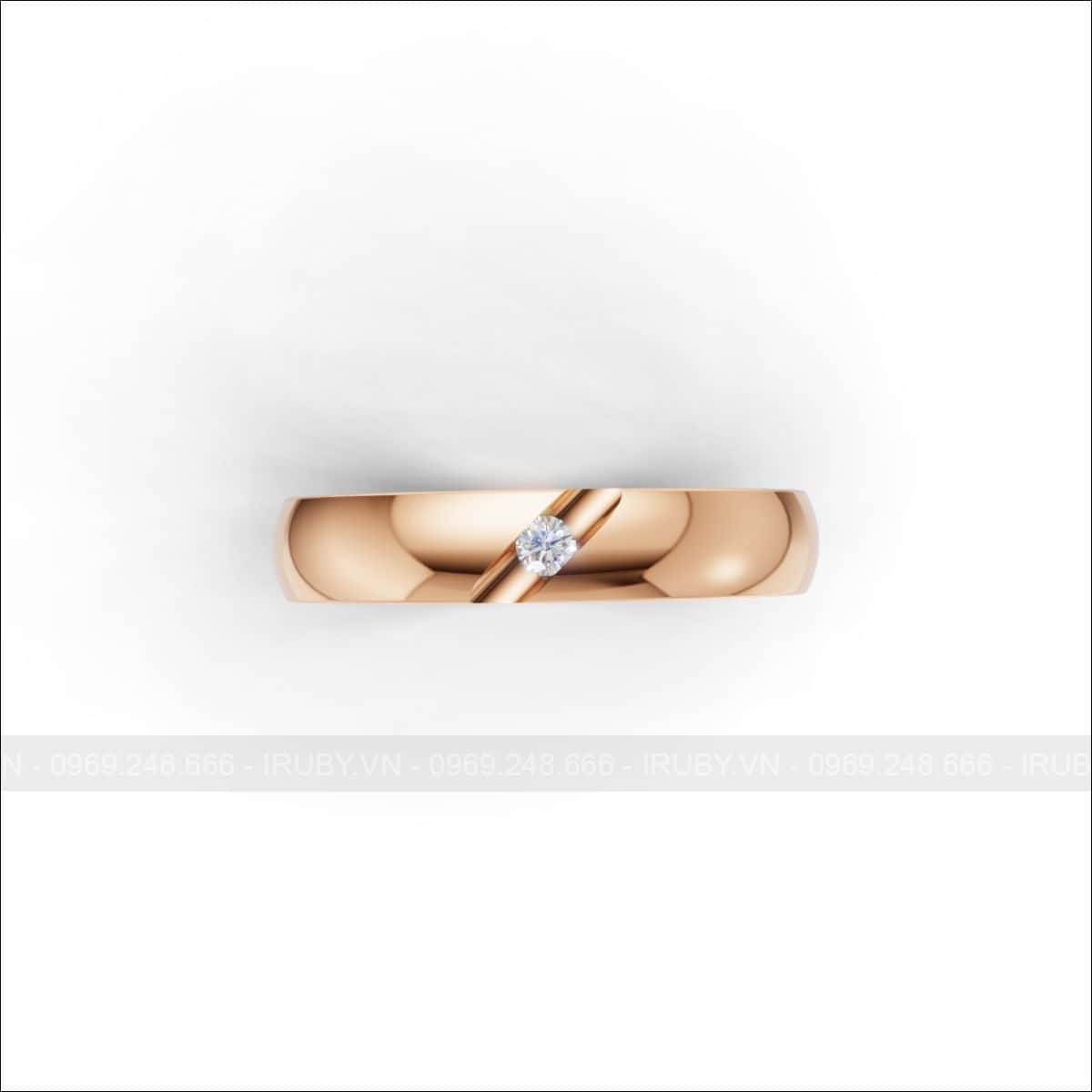 Nhẫn cưới kim cương Cross light hiện đại – IRNC056