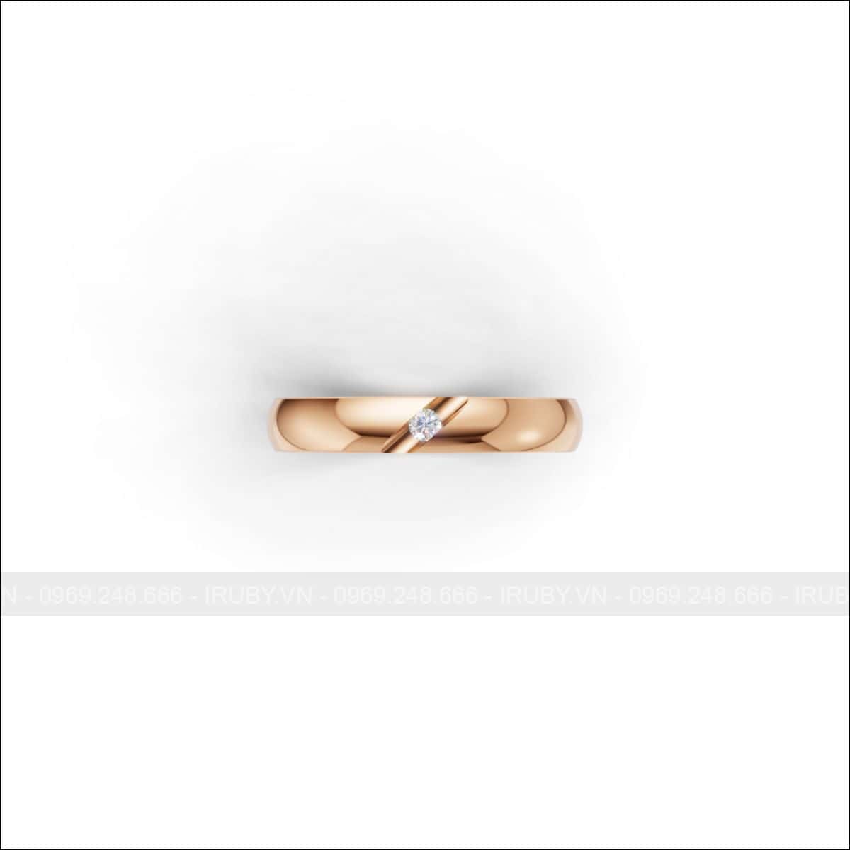 Nhẫn cưới kim cương Cross light hiện đại – IRNC056